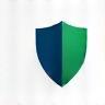 Stylized shield icon representing security or protection
